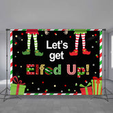 Aperturee - Lets Get Elfed Up Clown Geschenk Weihnachtskulisse